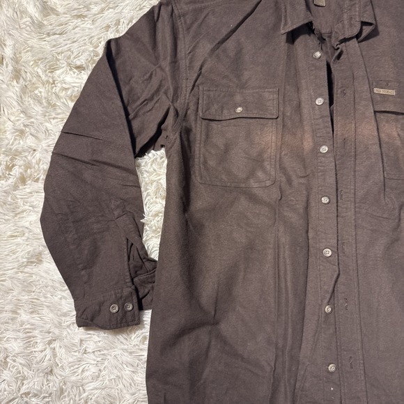 Vintage Cold Storage 100% Cotton 2xlt Brown Long Sleeve Button Up - Picture 2 of 12